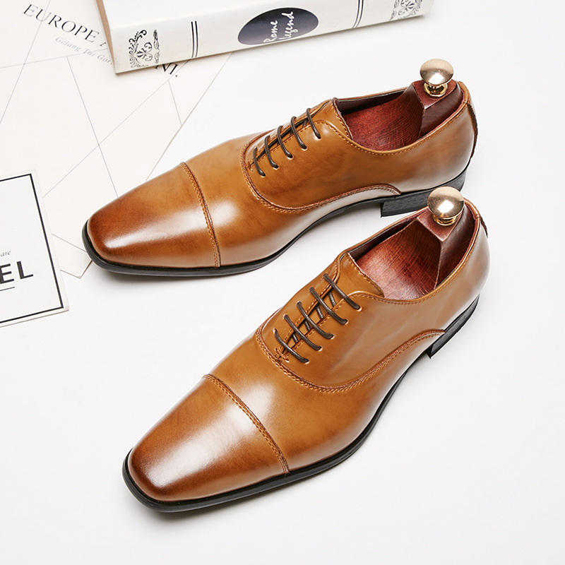 Men'S Used Formal Wear - รองเท้าเดรสหนังผู้ชายแฟชั่นใหม่ปี 2025 รองเท้าออกซ์ฟอร์ดแต่งงานผูกเชือกรองเท้าทำงานผู้ชาย รองเท้าลำลองผู้ชายหรูหราสำหรับงานทางการ