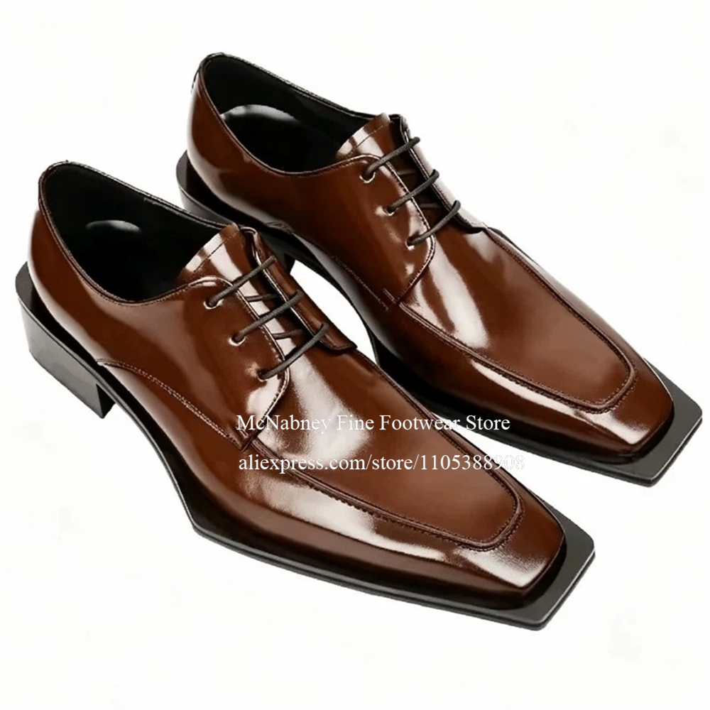 Formal Wear For Men In Wedding - รองเท้าหนังแบบมีปุ่มสตั๊ด แบบผูกเชือก สีดำ สำหรับสุภาพบุรุษ สไตล์อ็อกซ์ฟอร์ด รองเท้าคลาสสิก