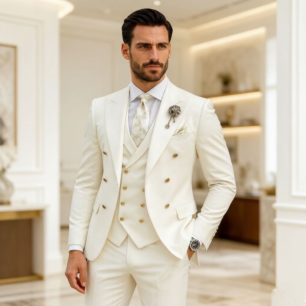 ชุดสูทแต่งงานสีงาช้างสำหรับผู้ - Formal Wear For Men In Wedding บทวิจารณ์และราคา