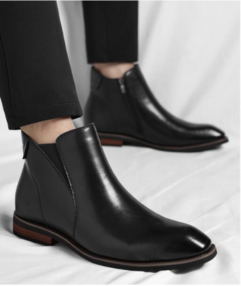 รองเท้าบูทเชลซีหนังสีน้ำตาลไล่ - Men Formal Wear With Boots บทวิจารณ์และราคา