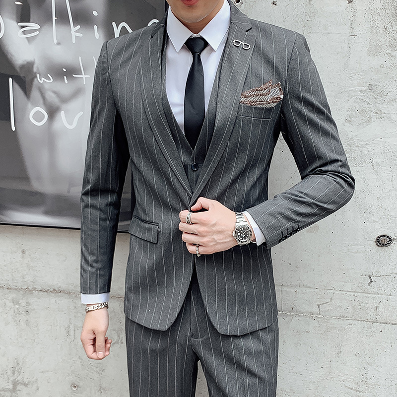 ชุดสูทผู้ชายสไตล์เกาหลีแบบสามช - Men'S Urban Formal Wear บทวิจารณ์และราคา