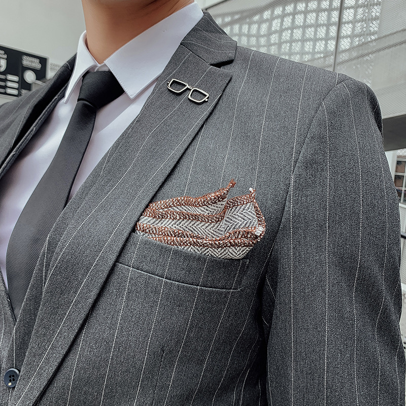 ชุดสูทผู้ชายสไตล์เกาหลีแบบสามช - Men'S Urban Formal Wear บทวิจารณ์และราคา