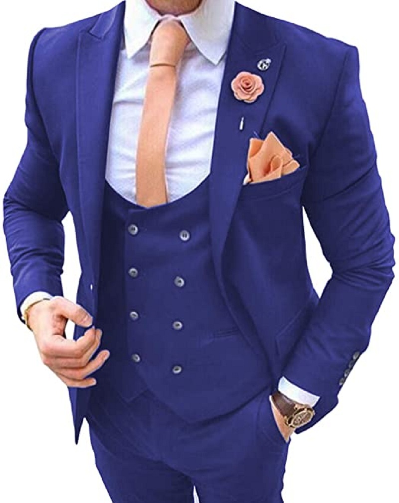 ชุดสูทผู้ชายสีน้ำเงินกรมท่า 3  - Men Formal Wear Blue บทวิจารณ์และราคา