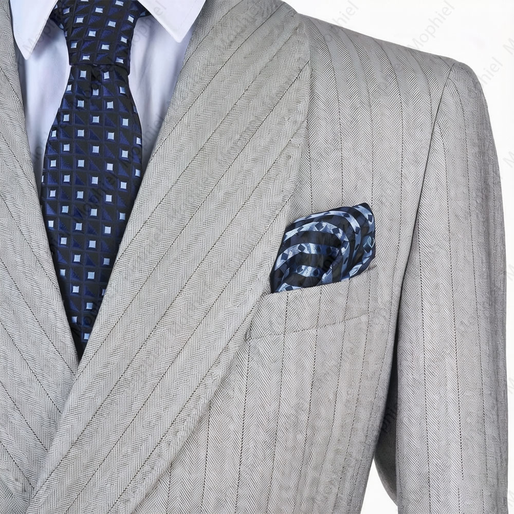 ชุดสูทผู้ชายสีเทาอ่อน Mophiel  - Formal Wear For Men In Wedding บทวิจารณ์และราคา