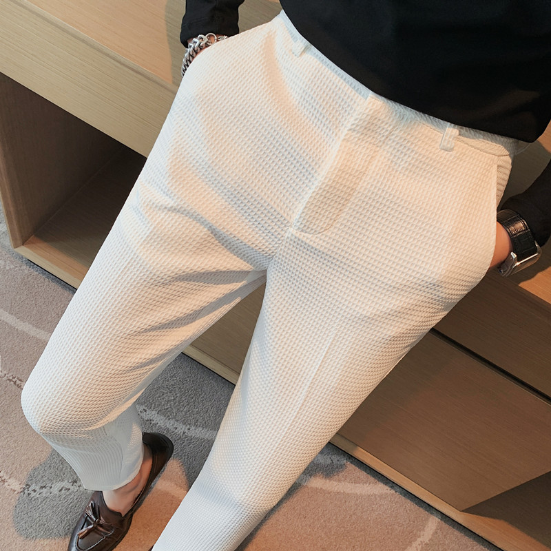 2024 ฤดูใบไม้ร่วงใหม่วาฟเฟิลยื - Men'S Used Formal Wear บทวิจารณ์และราคา