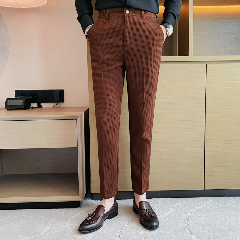 2024 ฤดูใบไม้ร่วงใหม่วาฟเฟิลยื - Men'S Used Formal Wear บทวิจารณ์และราคา