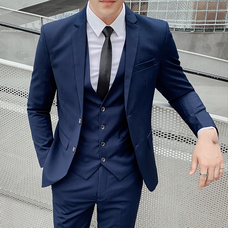 ชุดสูทแต่งงานแบบสามชิ้น ชุดเพื - Men'S Urban Formal Wear บทวิจารณ์และราคา
