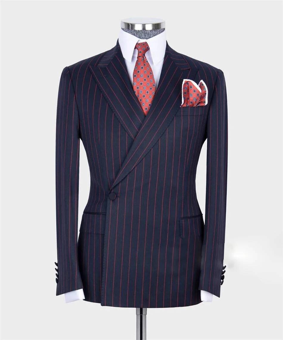 ชุดสูทผู้ชาย 2 ชิ้น สีกรมท่า ล - Men Formal Wear Blue บทวิจารณ์และราคา