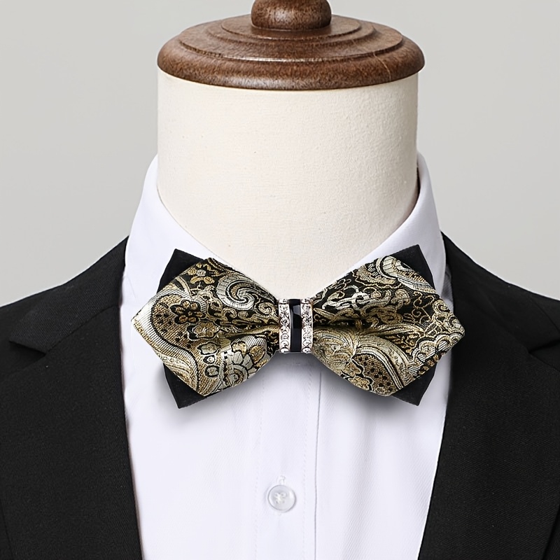 โบว์ไทผ้าซาตินลายแจ็คการ์ดสำหร - Formal Wear For Men Yellow บทวิจารณ์และราคา