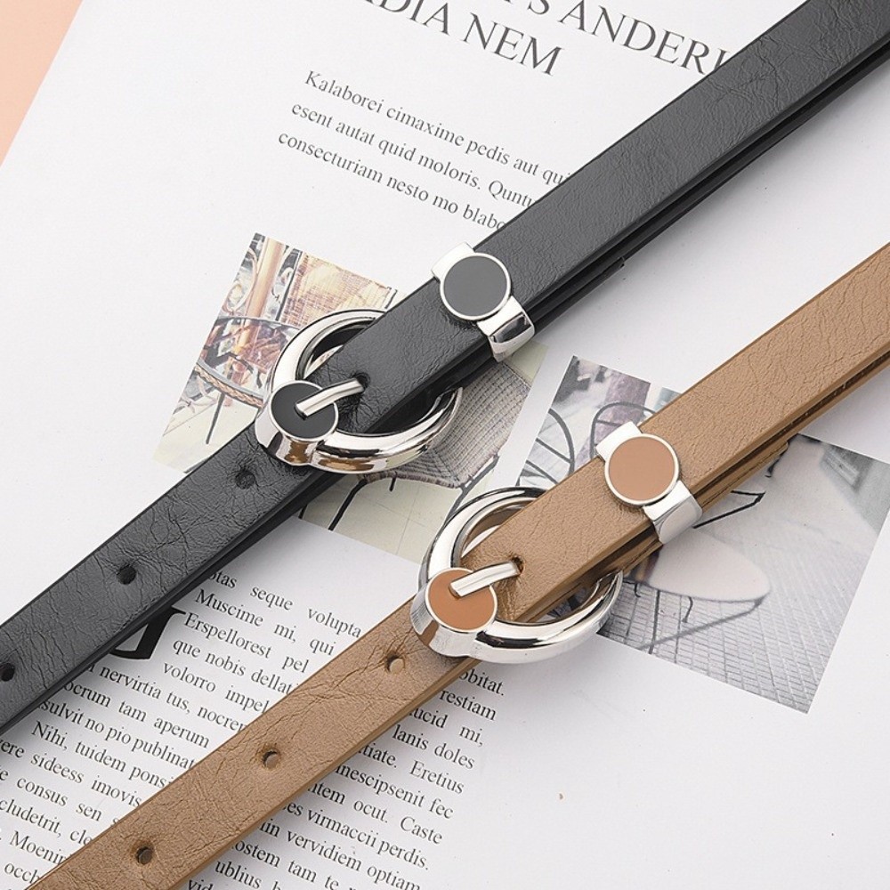 เข็มขัดเอวบางแบบหัวเข็มขัดโลหะ - Formal Belt Leather Thin บทวิจารณ์และราคา