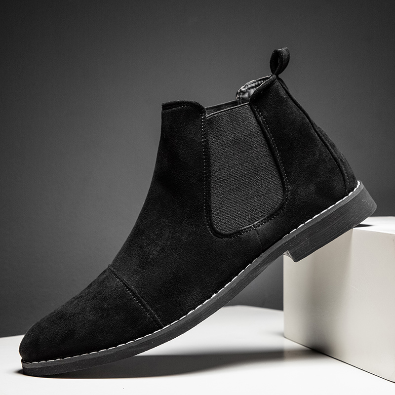 รองเท้าบูทเชลซีหนังกลับผู้ชาย  - Men Formal Wear With Boots บทวิจารณ์และราคา
