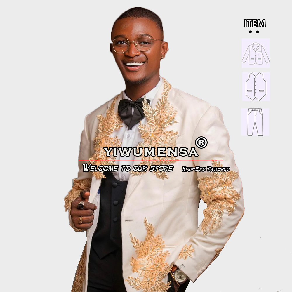 ที่กําหนดเอง 3 ชิ้นชุดผู้ชายอย - Formal Wear For Men In Wedding บทวิจารณ์และราคา