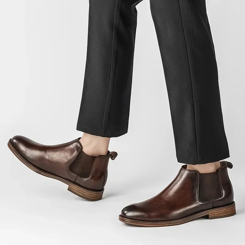 ผู้ชายธุรกิจแฟชั่นรองเท้าหนังแ - Men Formal Wear With Boots บทวิจารณ์และราคา