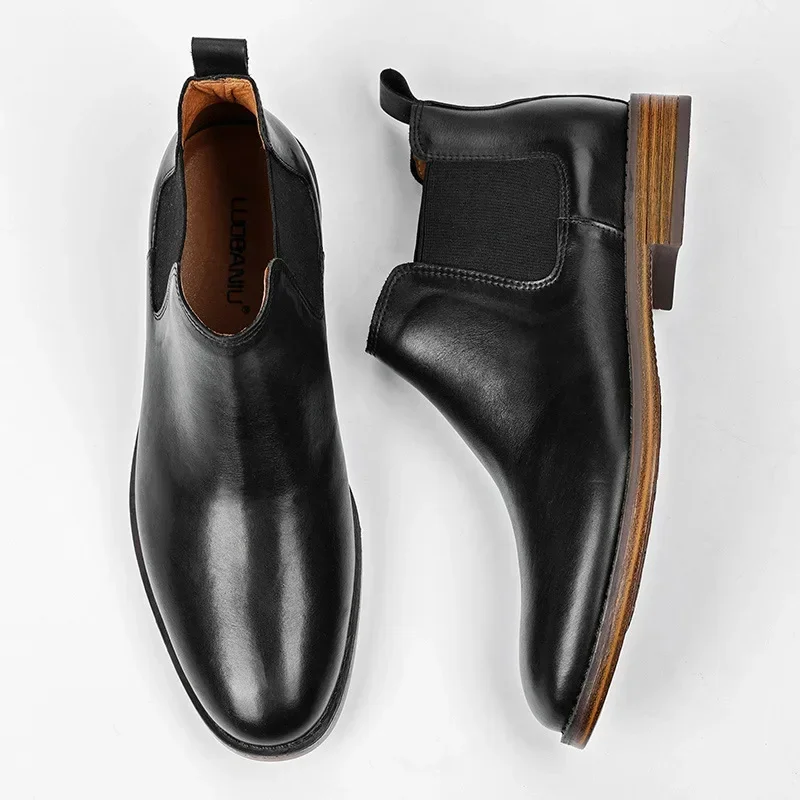 ผู้ชายธุรกิจแฟชั่นรองเท้าหนังแ - Men Formal Wear With Boots บทวิจารณ์และราคา